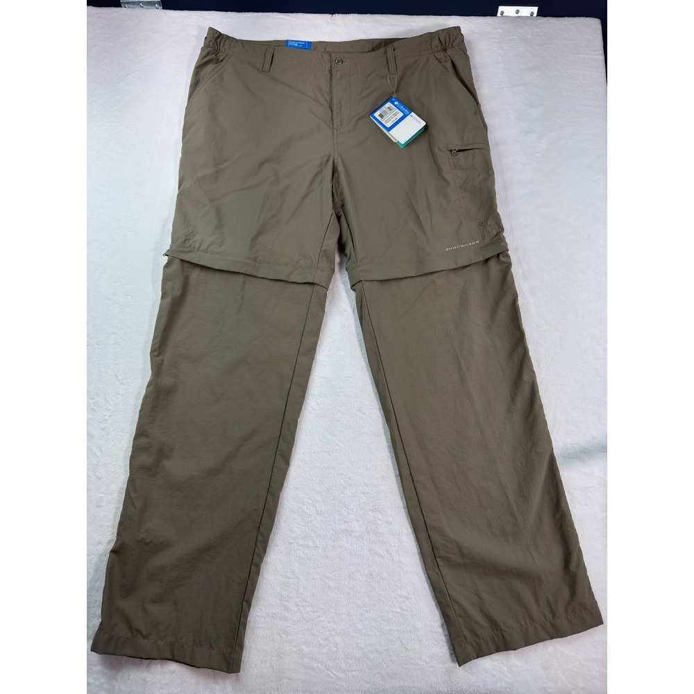 Columbia Aruba Womens XL Regular Convertible Hiking Pants Brown FL8332-160